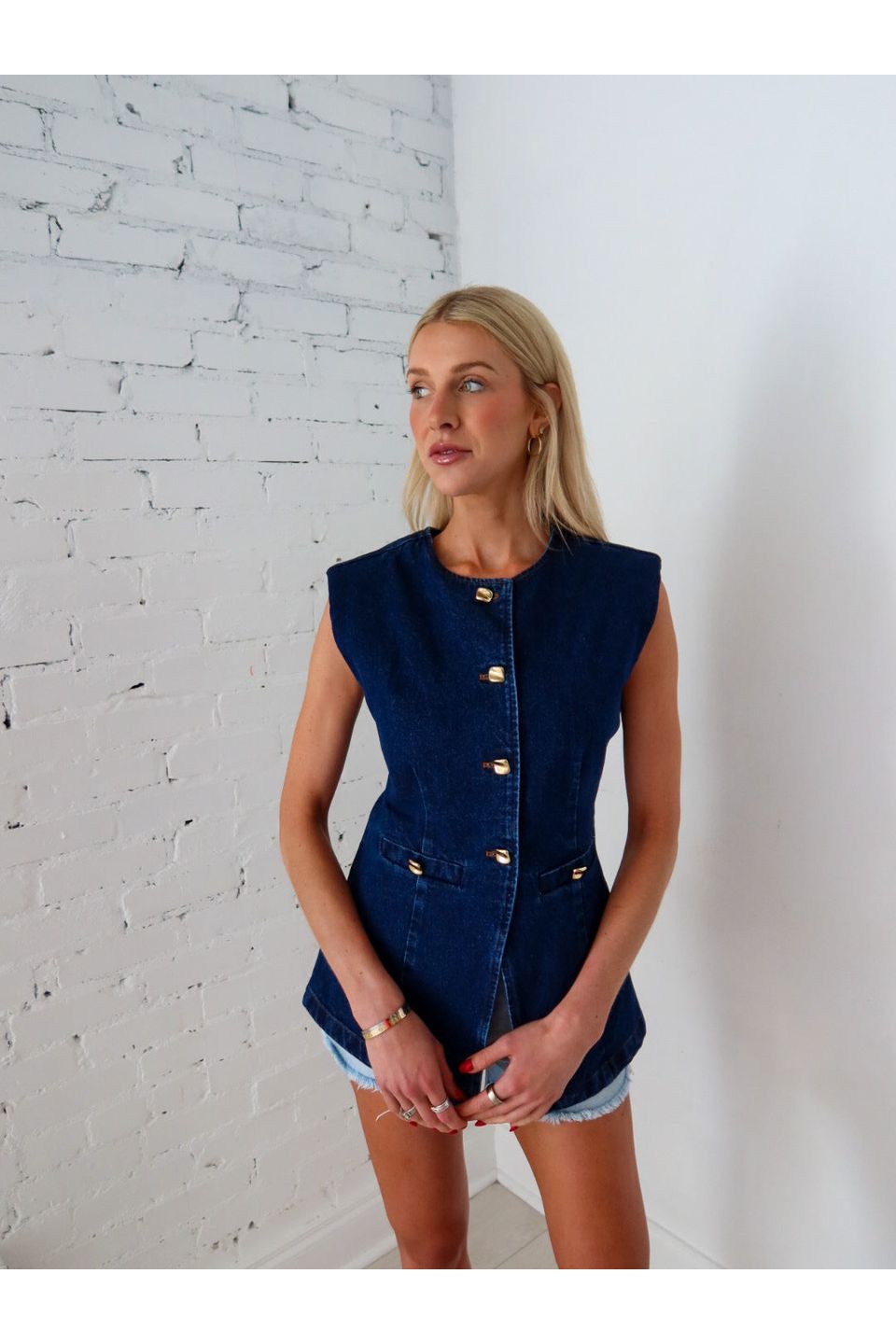 Blue and Bold Denim Vest - Keepsake