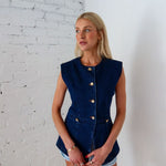 Blue and Bold Denim Vest - Keepsake