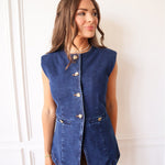 Blue and Bold Denim Vest - Keepsake