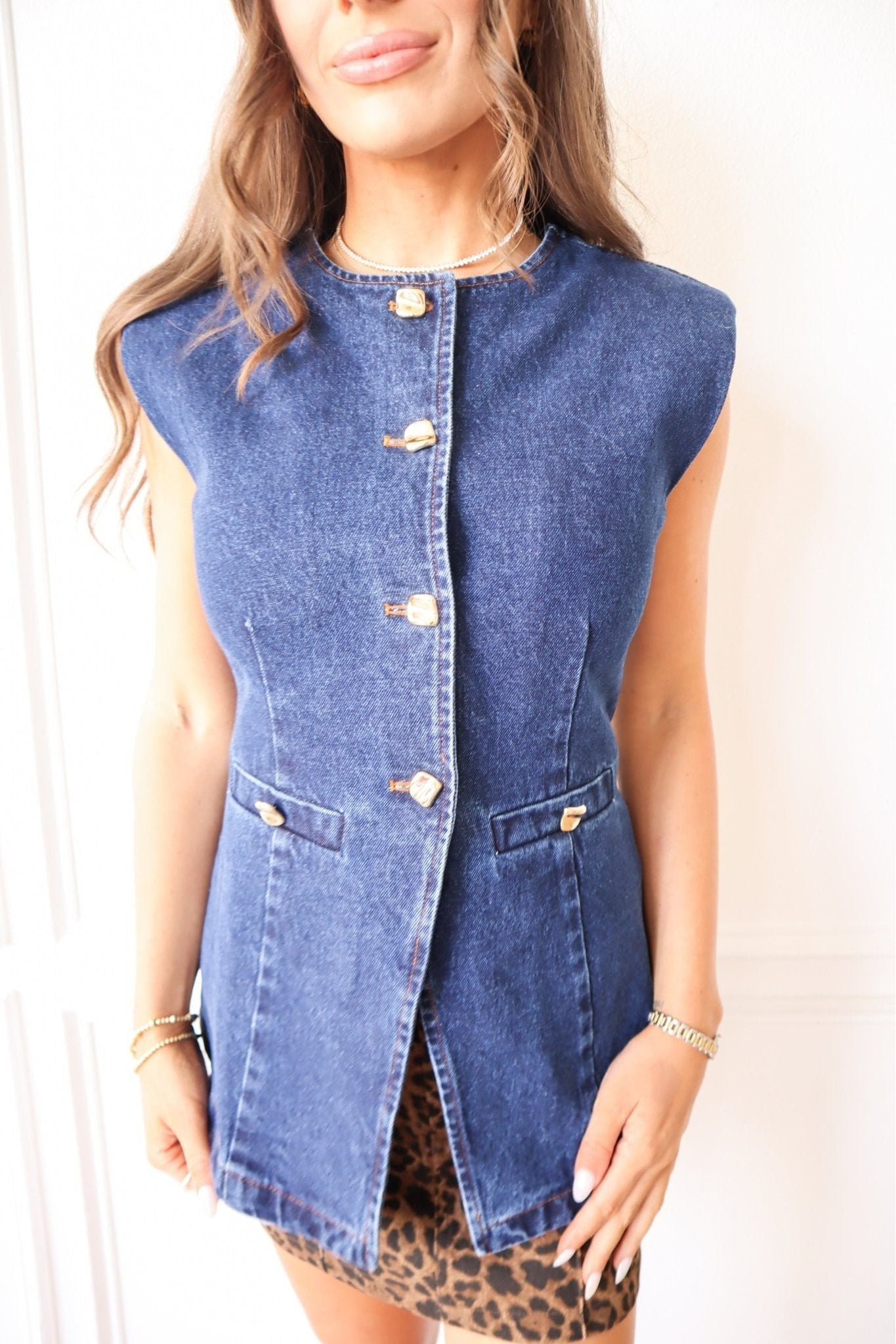 Blue and Bold Denim Vest - Keepsake