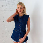 Blue and Bold Denim Vest - Keepsake