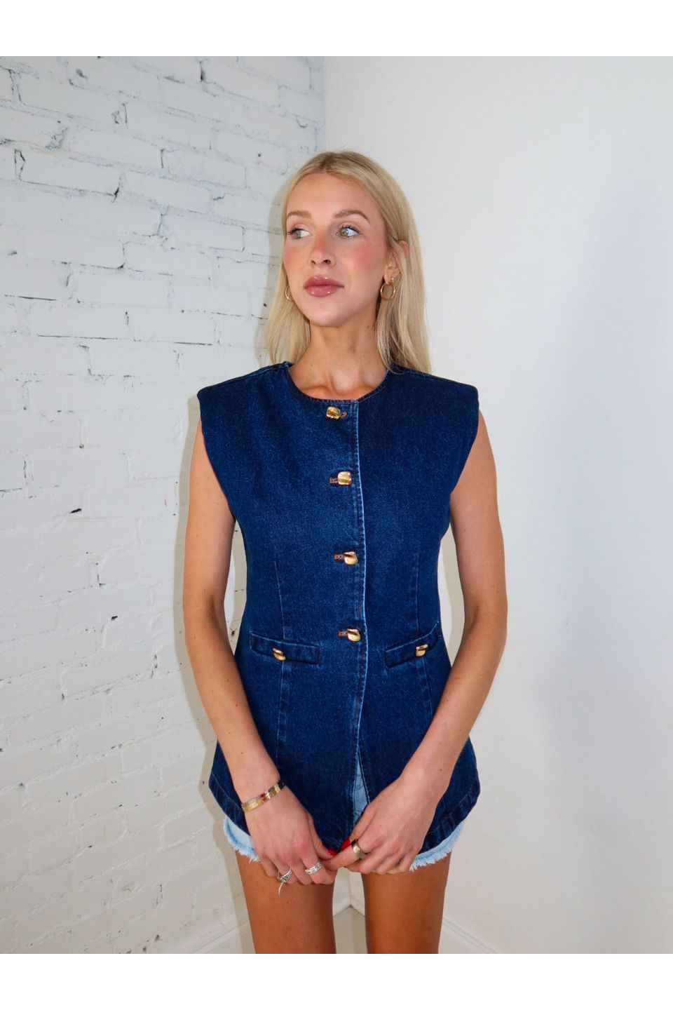 Blue and Bold Denim Vest - Keepsake