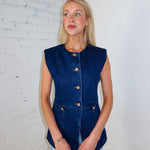 Blue and Bold Denim Vest - Keepsake