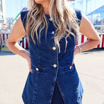 Blue and Bold Denim Vest - Keepsake