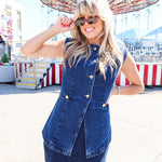 Blue and Bold Denim Vest - Keepsake
