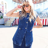 Blue and Bold Denim Vest - Keepsake