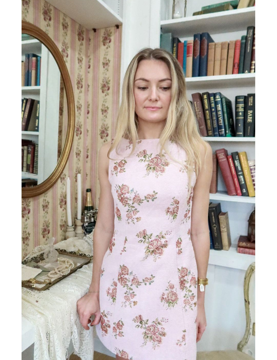 Blush Bloom Jacquard Mini Dress - Keepsake
