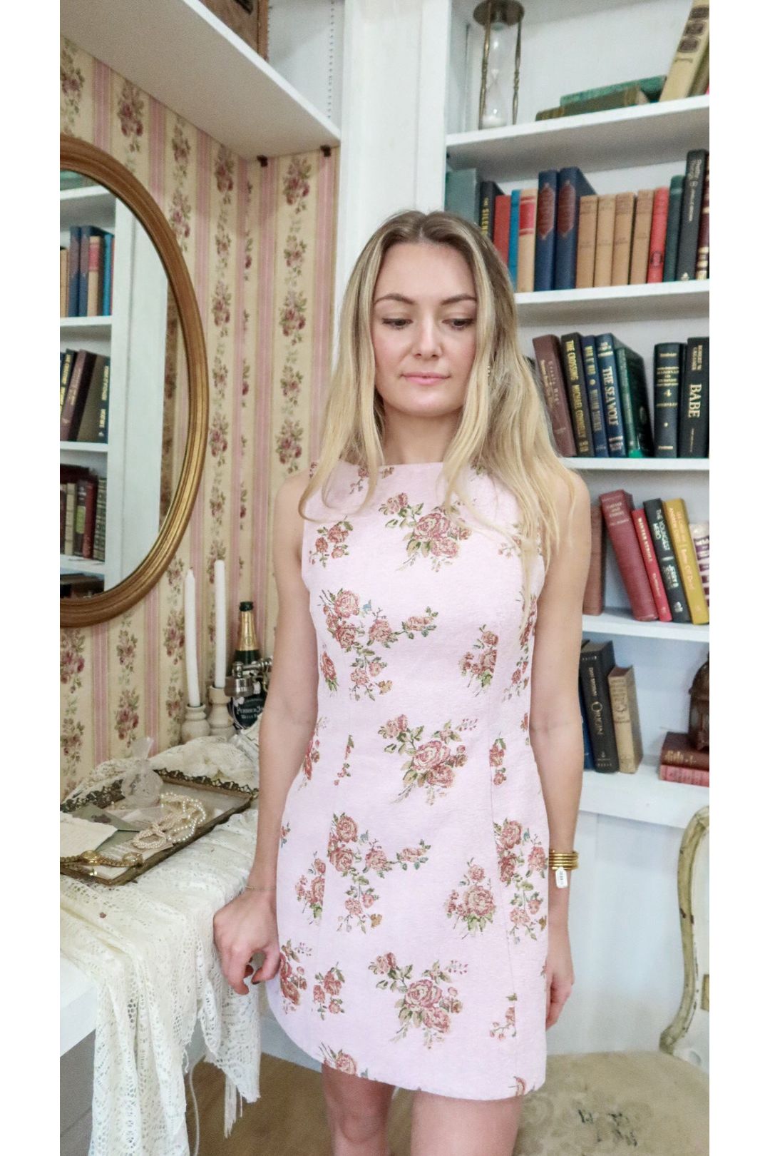 Blush Bloom Jacquard Mini Dress - Keepsake