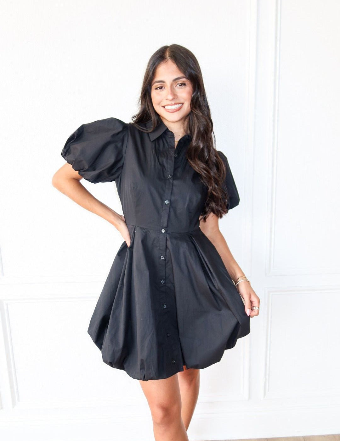 Bubble Up Mini Dress - Black - Keepsake