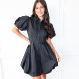 Bubble Up Mini Dress - Black - Keepsake