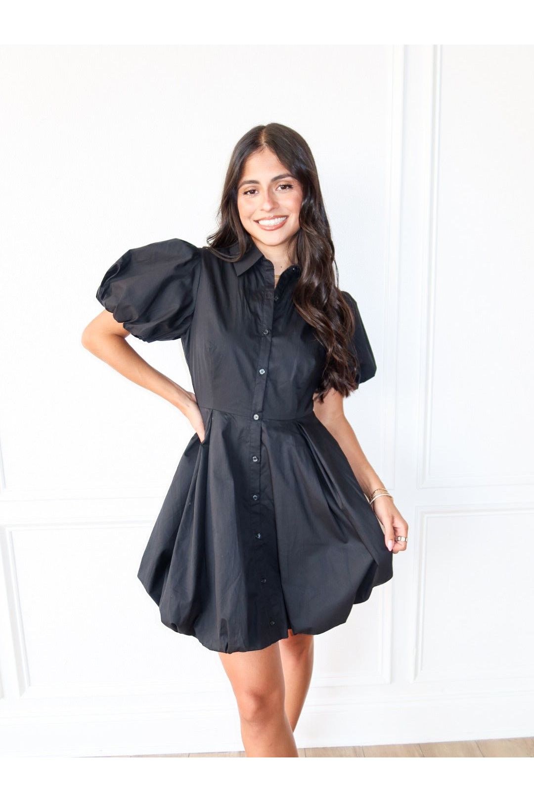 Bubble Up Mini Dress - Black - Keepsake