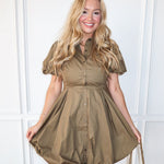 Bubble Up Mini Dress - Olive - Keepsake