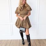 Bubble Up Mini Dress - Olive - Keepsake