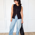 Button Effect Vest - Black - Keepsake