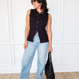 Button Effect Vest - Black - Keepsake