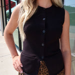 Buttoned Up Sleeveless Sweater - Keepsake