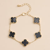 Colorful Charm Bracelet - Black/White/Gold