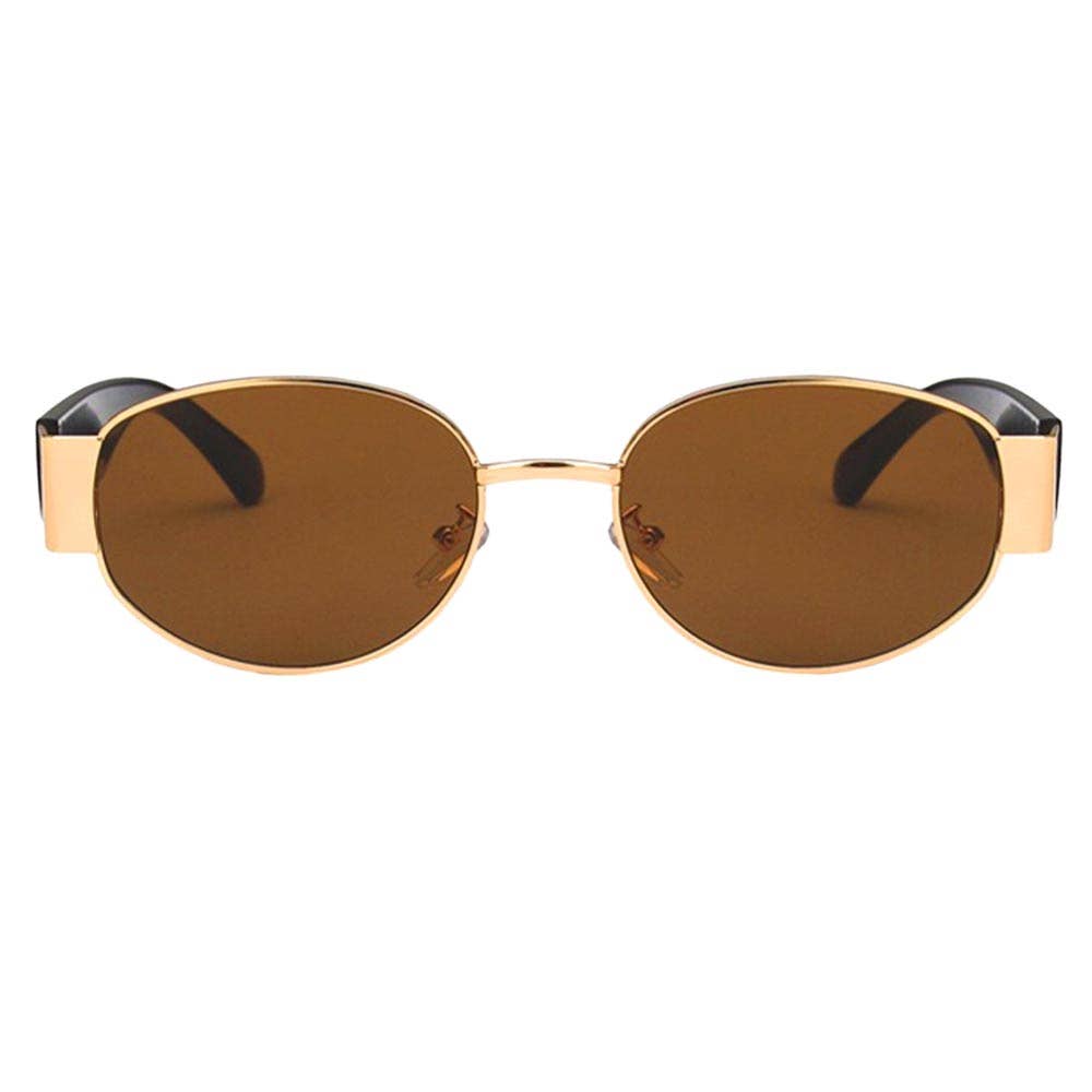 Elliott Polarized Sunglasses: Brown/Gold