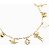 Chunky Bow Multi Gold Charm Necklace - Keepsake