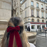 Classic Velvet Hair Bow Barrette - Keepsake