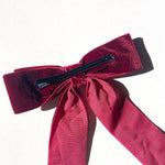 Classic Velvet Hair Bow Barrette - Keepsake