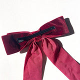Classic Velvet Hair Bow Barrette - Keepsake