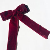 Classic Velvet Hair Bow Barrette - Keepsake