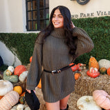 Cozy Intentions Sweater Dress - Olive - Keepsake