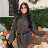 Cozy Intentions Sweater Dress - Olive - Keepsake