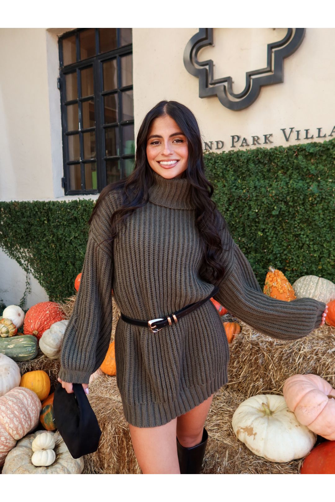 Cozy Intentions Sweater Dress - Olive - Keepsake