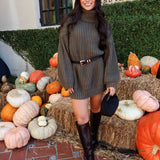 Cozy Intentions Sweater Dress - Olive - Keepsake
