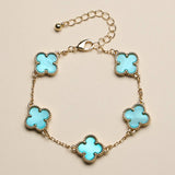 Colorful Charm Bracelet - Black/White/Gold