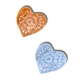 Hand-painted Paisley Heart Claw Hair Clip | Eco-Friendly: Blue