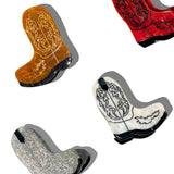 Hand-painted Western Cowboy Boot Claw Hair Clip | Eco: Brown