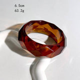 Shaped Acrylic Bangle - Gold
