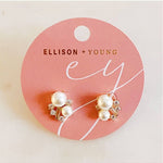 Estate Pearl And Shine Stud Earrings - Keepsake