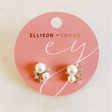 Estate Pearl And Shine Stud Earrings - Keepsake