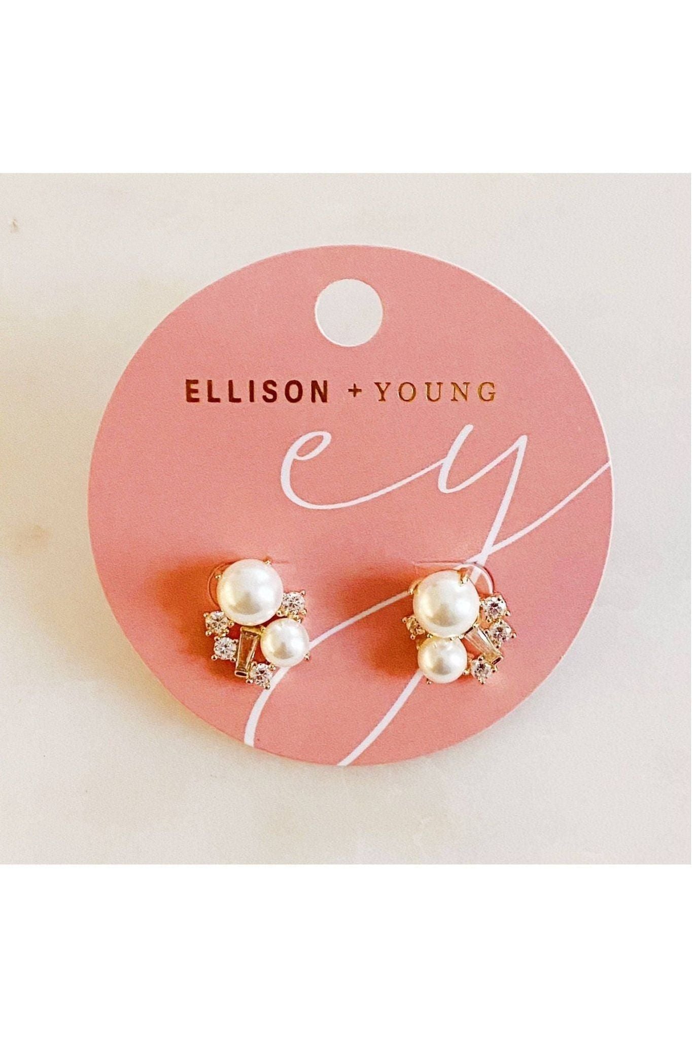 Estate Pearl And Shine Stud Earrings - Keepsake