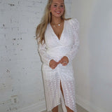 Evelyn Shirred V - Neck Dress - Keepsake