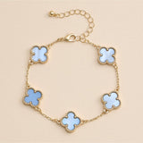 Colorful Charm Bracelet - White/Gold