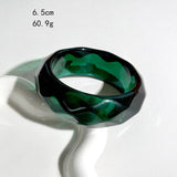 Shaped Acrylic Bangle - Gold