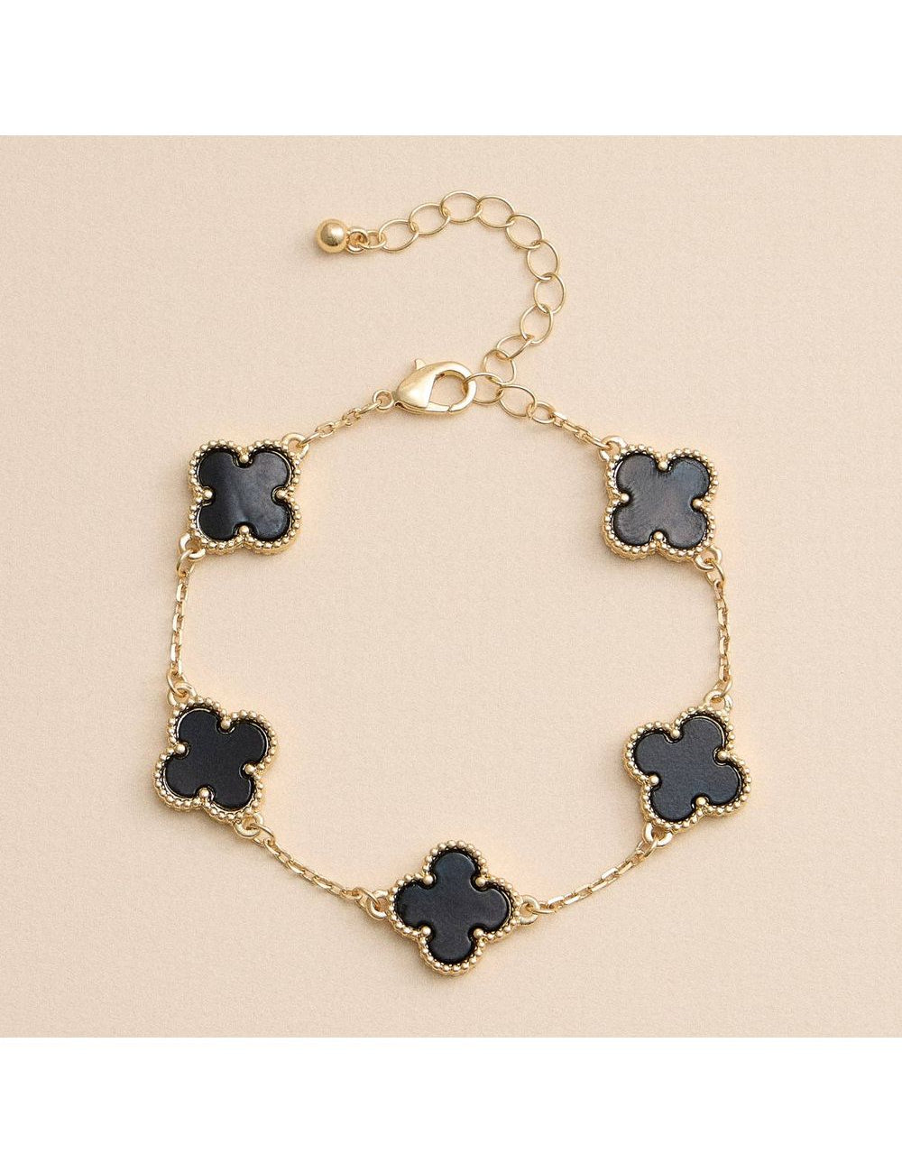 Floral Charm Bracelet: Black - Keepsake