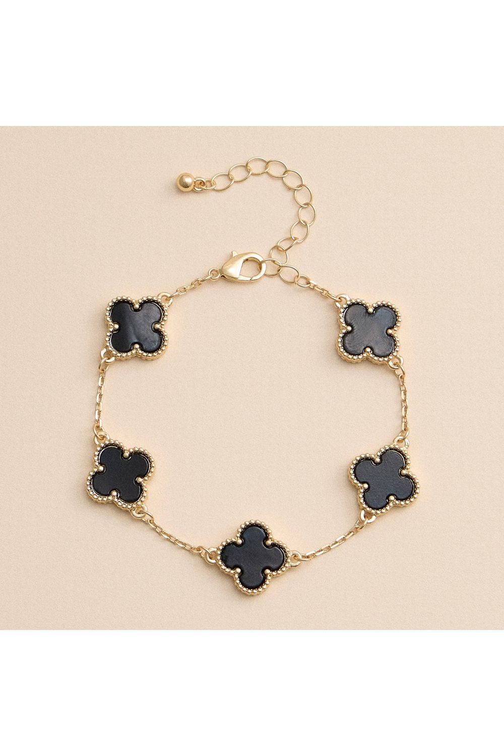 Floral Charm Bracelet: Black - Keepsake