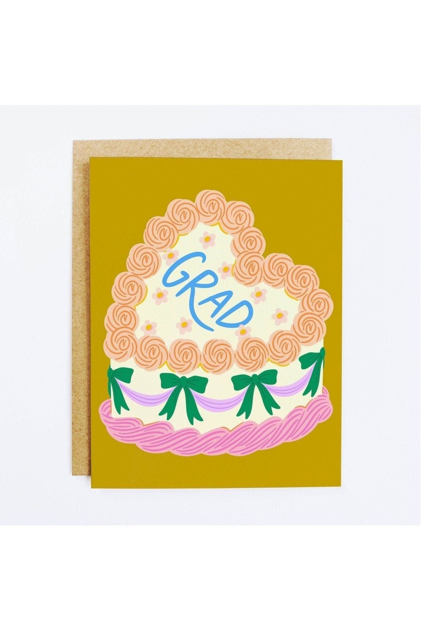 Grad Color - block Cake Greeting Card - Keepsake