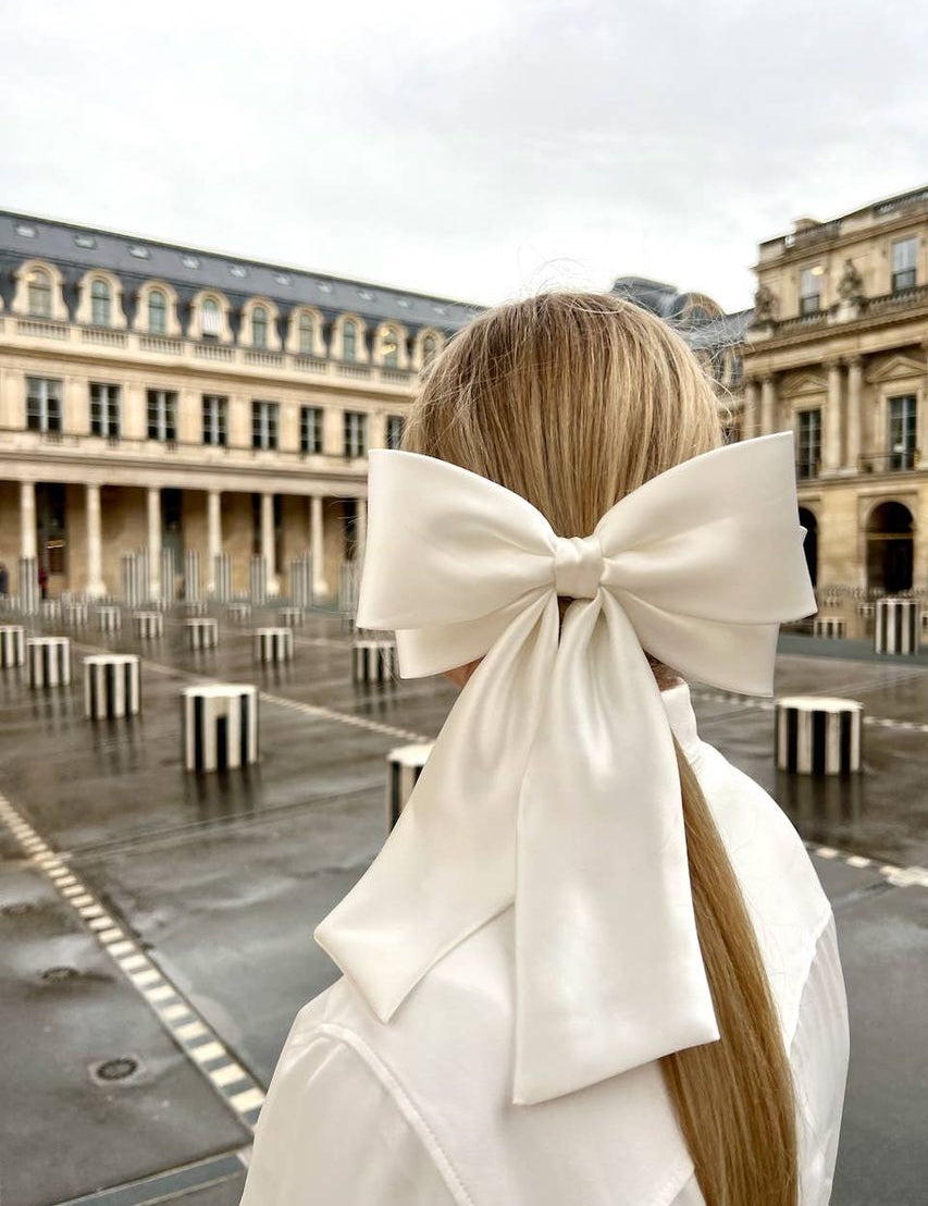 Handmade Perfect Satin Hair Bow Clip - Keepsake