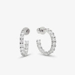 Heiress Hoops .75 - Silver/White - Keepsake