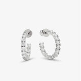 Heiress Hoops .75 - Silver/White - Keepsake