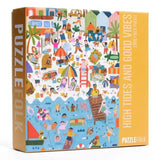 High Tides and Good Vibes 1,000 Piece Beach Puzzle - Keepsake