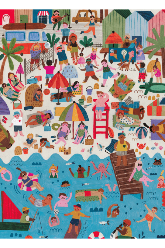 High Tides and Good Vibes 1,000 Piece Beach Puzzle - Keepsake
