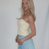 Honeycomb Tweed Strapless Top - Keepsake
